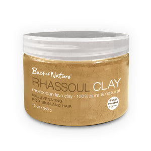 Best of Nature 100% Pure Rhassoul Moroccan Lava Clay - 12oz