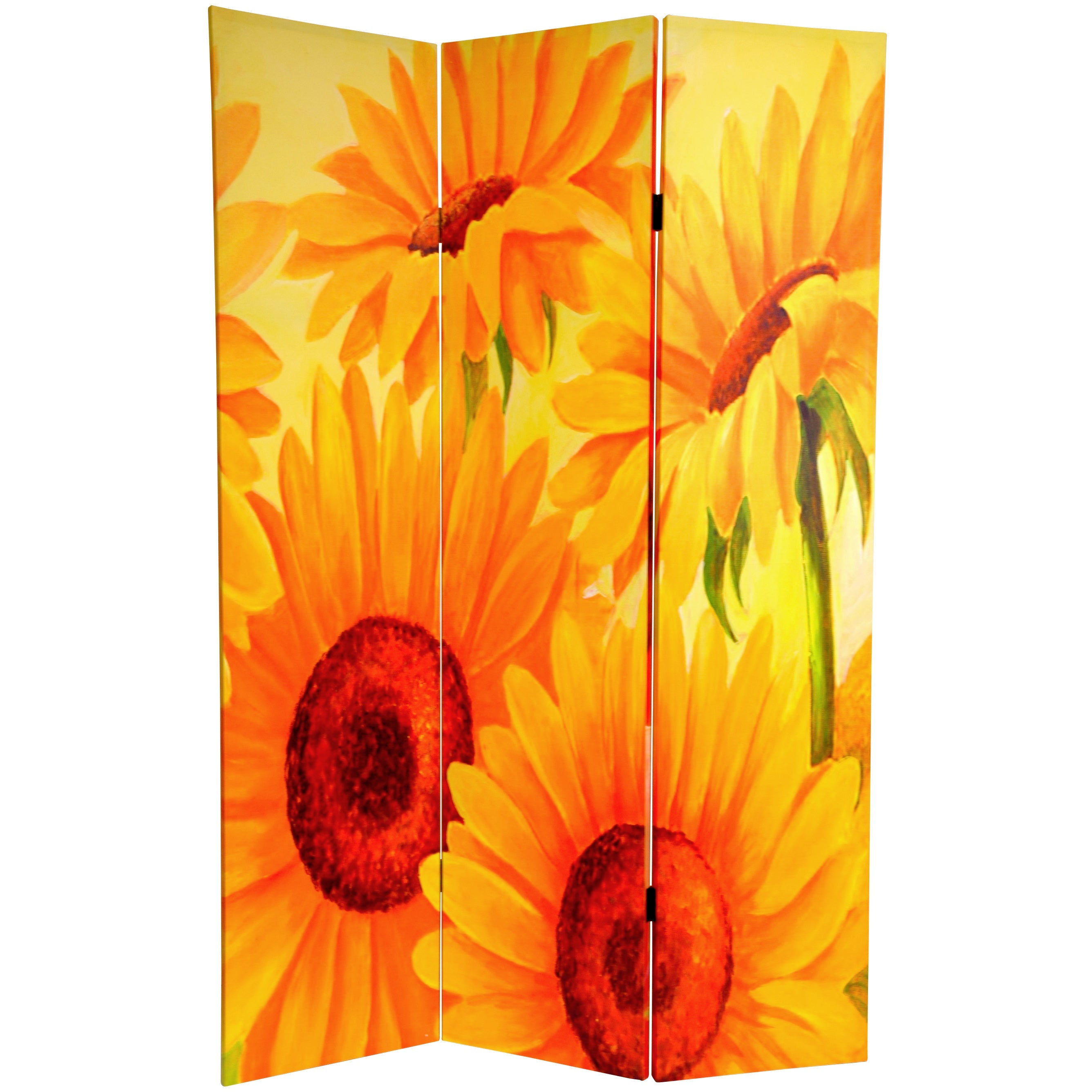 Sunflowers and Poppies Art Print Screen (Canvas/Double Sided)