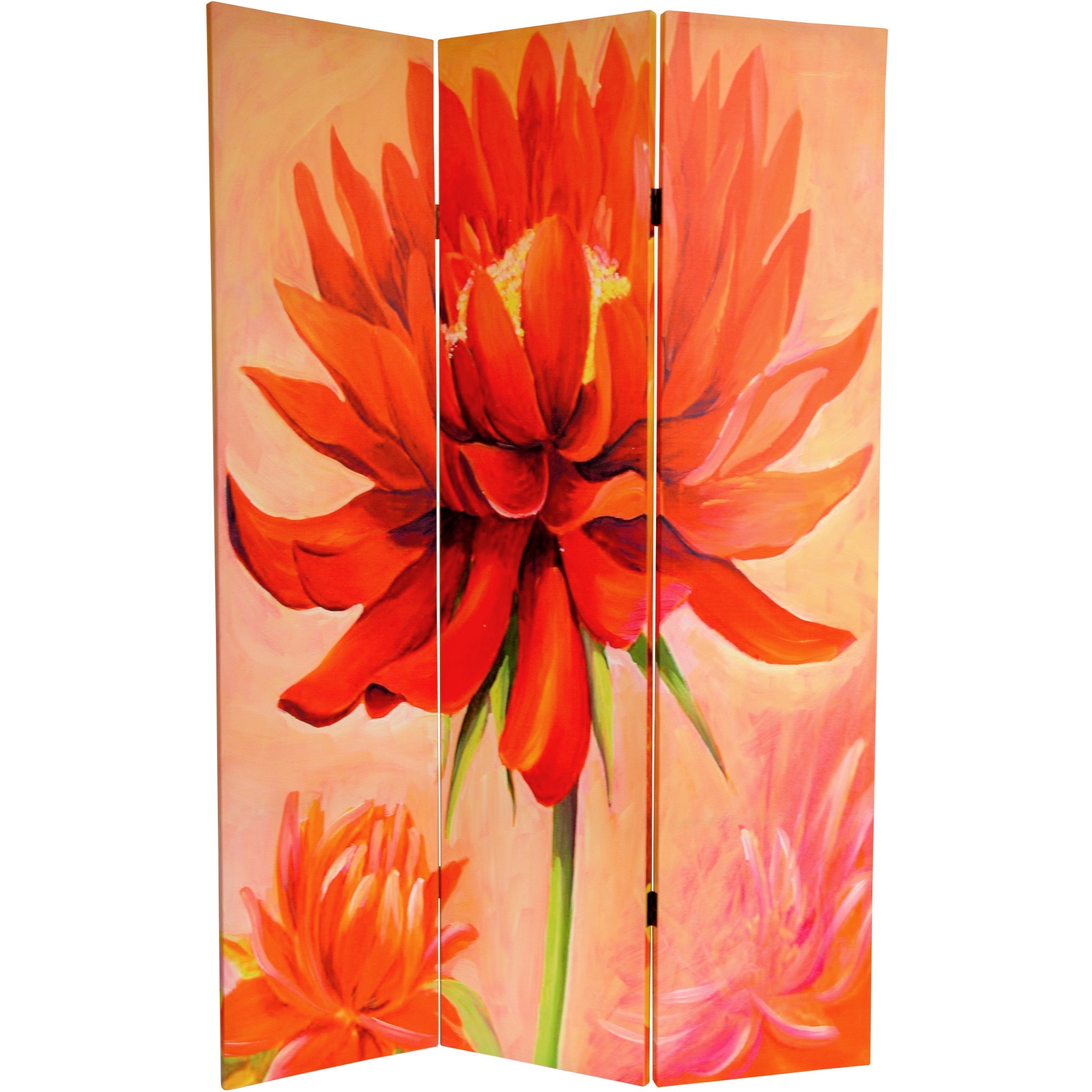 Sunflowers and Poppies Art Print Screen (Canvas/Double Sided)