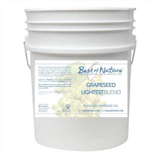 Best of Nature Grapeseed Lightest Blend Massage Oil - 5 Gallon Pail
