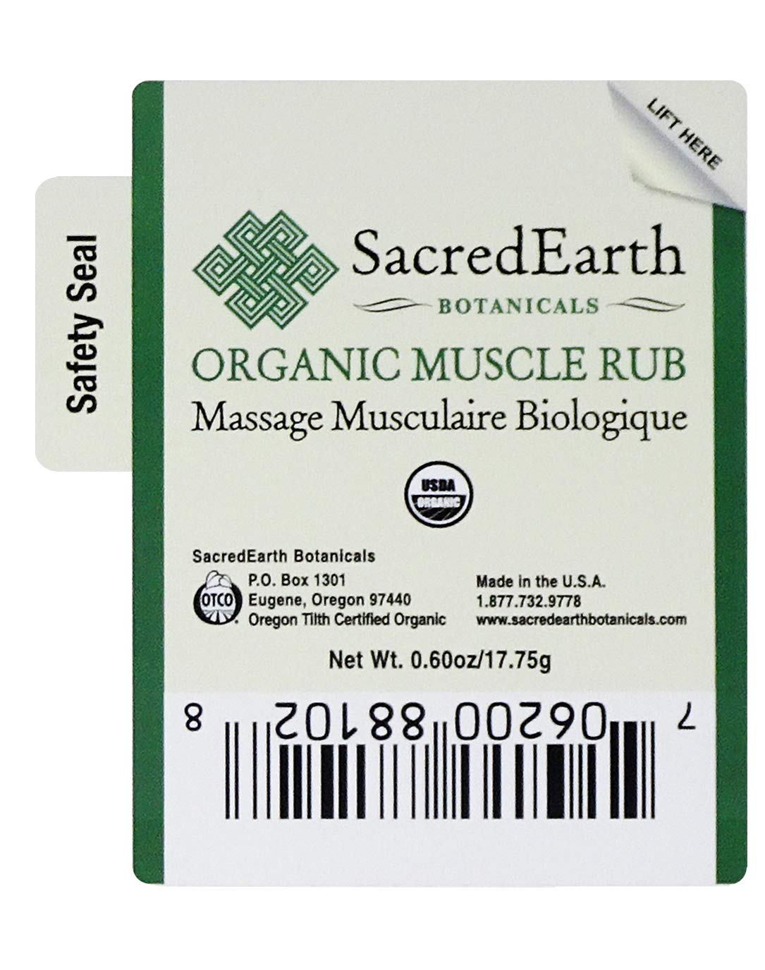 Sacred Earth Botanicals Organic Muscle Rub