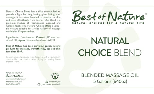 Best of Nature Natural Choice Blend Massage & Carrier Oil - Gallon