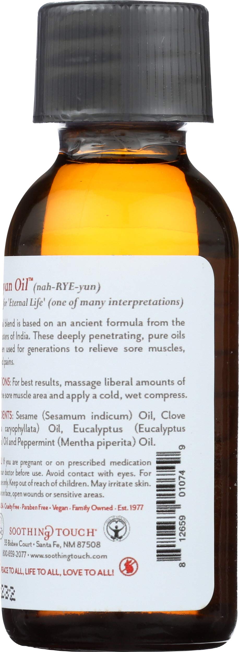 Soothing Touch Sore Muscle Oil - For Relief of Sore Muscles (Narayan Oil)