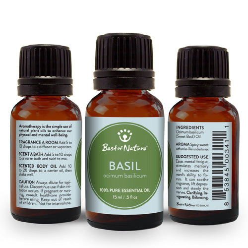 Best of Nature 100% Pure Sweet Basil Essential Oil