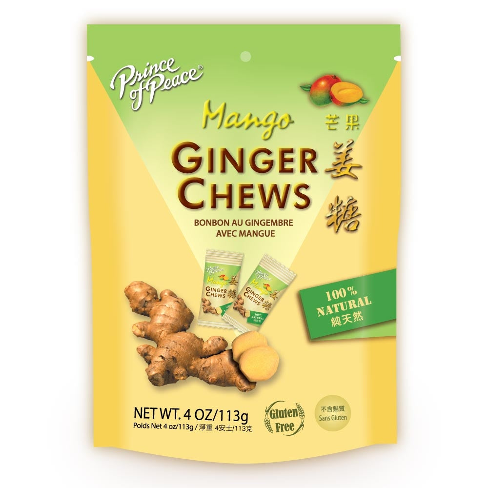 Prince of Peace Ginger Chews With Mango, 4 oz